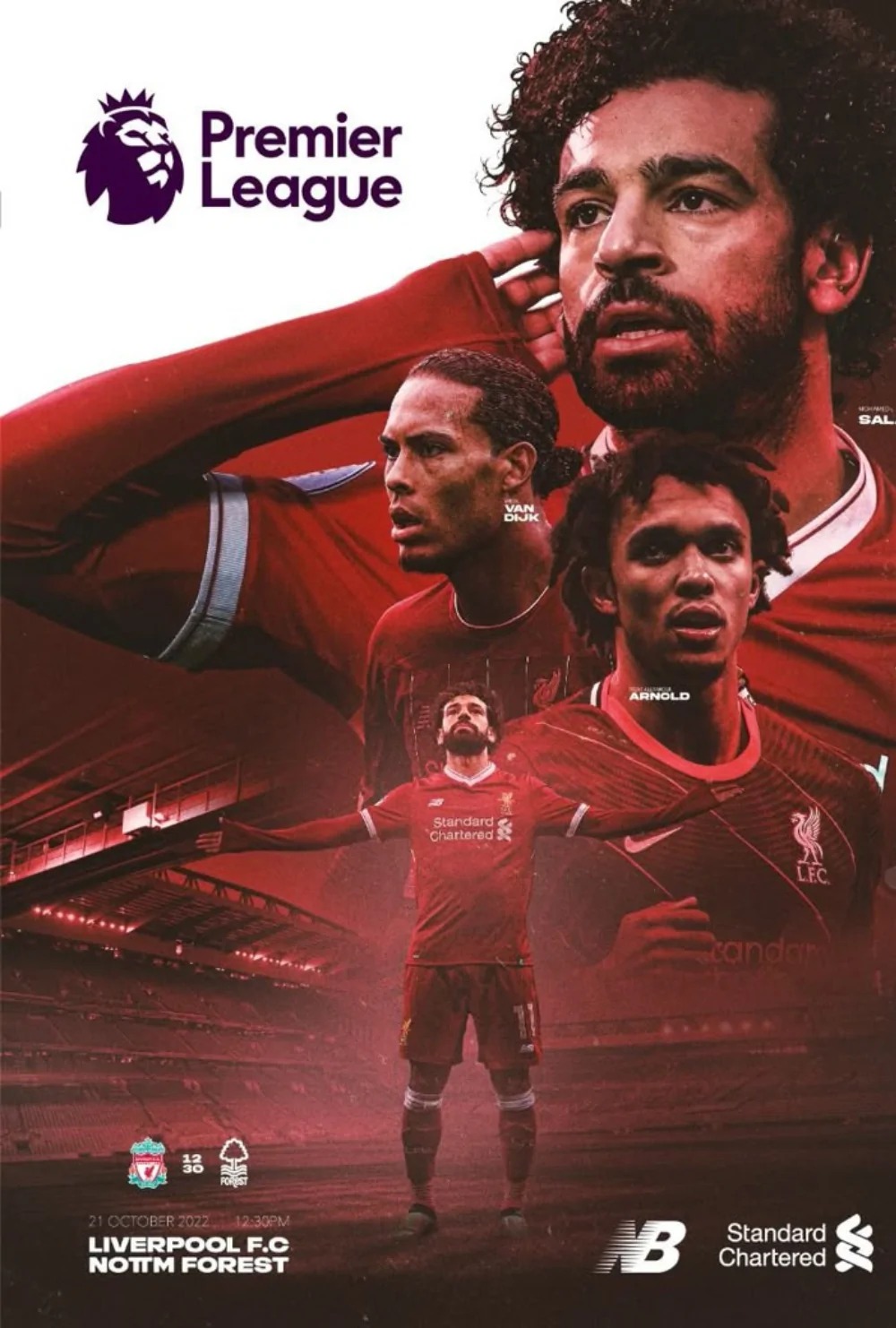 Liverpool players including Salah and Van Dijk in a Premier League promo