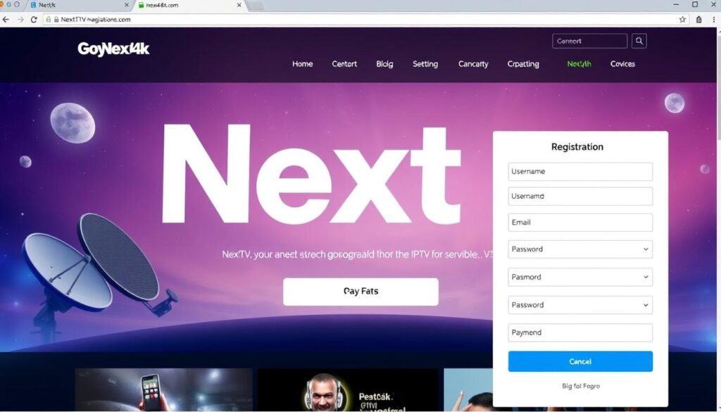 IPTV streaming services registration